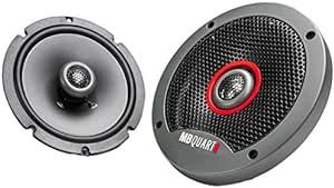 MB Quart FKB116S Formula Slim Mount Car Speakers (Black, Pair) – 6.5 Inch Coaxial Speakers, 60 Watt, Car Audio, Internal Crossover, 1 Inch Tweeters (Grills Not Included)
