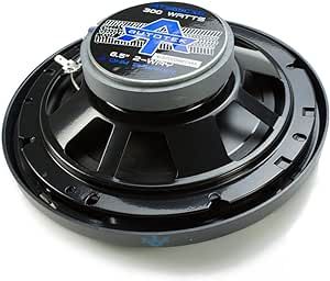 Autotek ATS65CXS 6.5 Inch Coaxial Car Speakers (Black and Blue, Pair) - 300 Watt Max, 2 Way, Voice Coil, Neo-Mylar Soft Dome Tweeter, Pair of 2 Car Speakers
