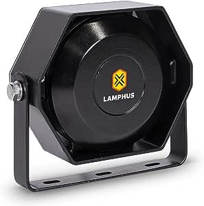 LAMPHUS SoundAlert 100 W Compact Slim Speaker [118-124 dB] [IP66 Waterproof] [Universally Compatible] Air Horn Speaker for Emergency Police Fire Vehicles