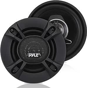 Pyle 2-Way Universal Car Stereo Speakers - 240W 4" Coaxial Loud Pro Audio Car Speaker Universal OEM Quick Replacement Component Speaker Vehicle Door/Side Panel Mount Compatible PL412BK (Pair), Black