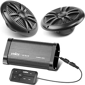 velex Marine Bluetooth Amplifier Speaker Package…
