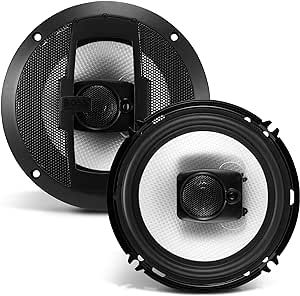 BOSS Audio Systems R63 Riot Series 6.5 Inch Car Door Speakers - 300 Watts Max, 3 Way, Full Range, Coaxial, Sold in Pairs, Bocinas para Carro