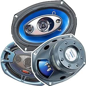 (Pair) Gravity 6x9 inch 4-Way 380 Watts Coaxial Car Speakers CEA Rated - 6996H