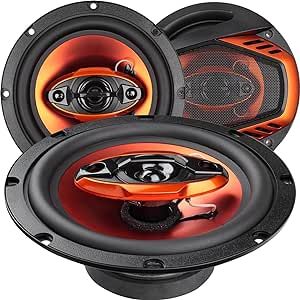 STX Audio 650W 6.5-Inch 4-Way Car Audio Coaxial Speakers System 6-1/2 Inches